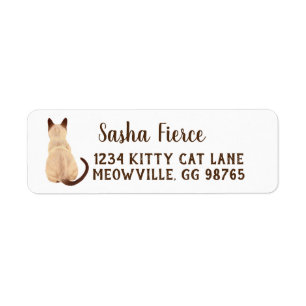 Sasha siamesische Katzen-Personen-Miezekatze, die