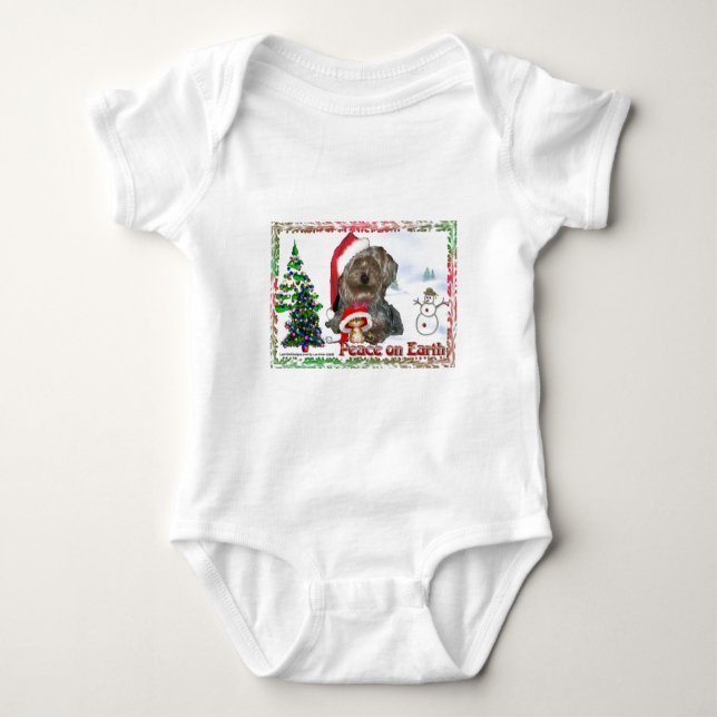 Sasha Sydney Silky Dog Mouse Holiday Apparel Baby Strampler (Vorderseite)