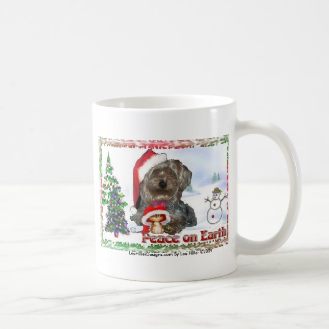 Sasha Sydney Silky Dog Mouse Holiday Geschenke Kaffeetasse (Rechts)