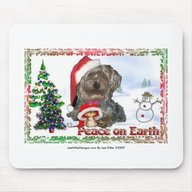 Sasha Sydney Silky Dog Mouse Holiday Geschenke Mousepad (Vorne)