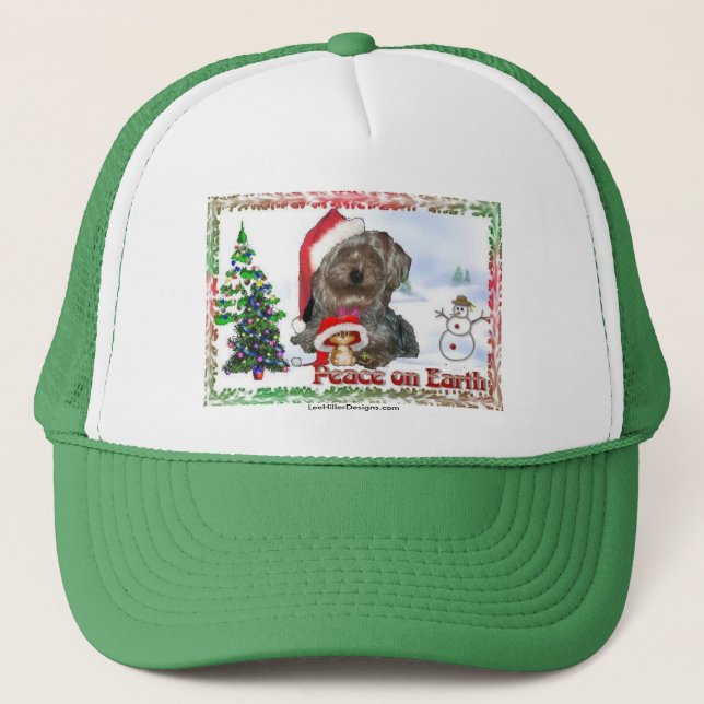 Sasha Sydney Silky Dog Mouse Holiday Geschenke Truckerkappe (Vorderseite)