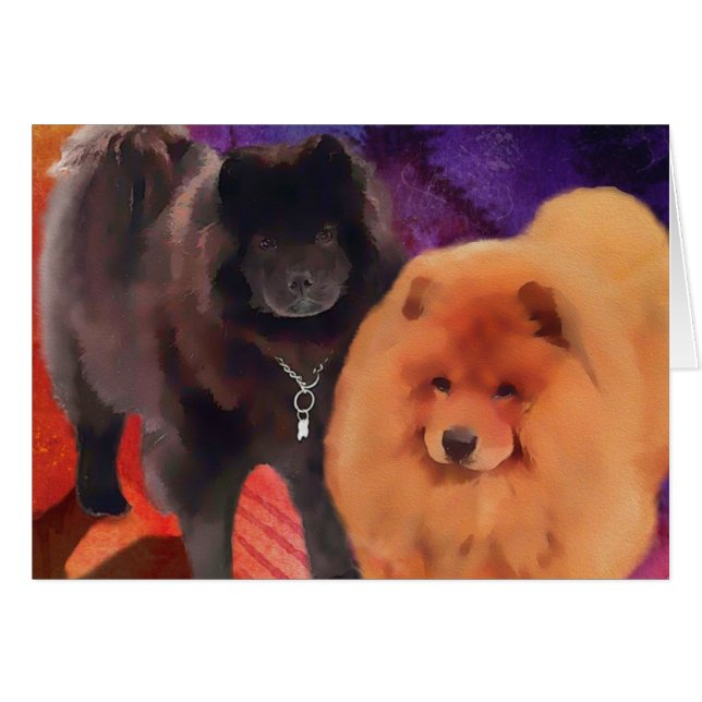"SASHA UND CASEY" Chow-Chowe (Vorderseite (Horizontal))