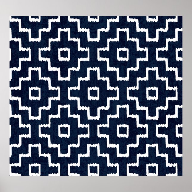 Sashiko Muster: Traditionelle japanische Stickerei Poster (Vorne)