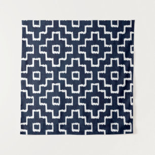Sashiko Muster: Traditionelle japanische Stickerei Wandteppich