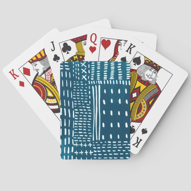 Sashiko Stiche Spielkarten (Rückseite)