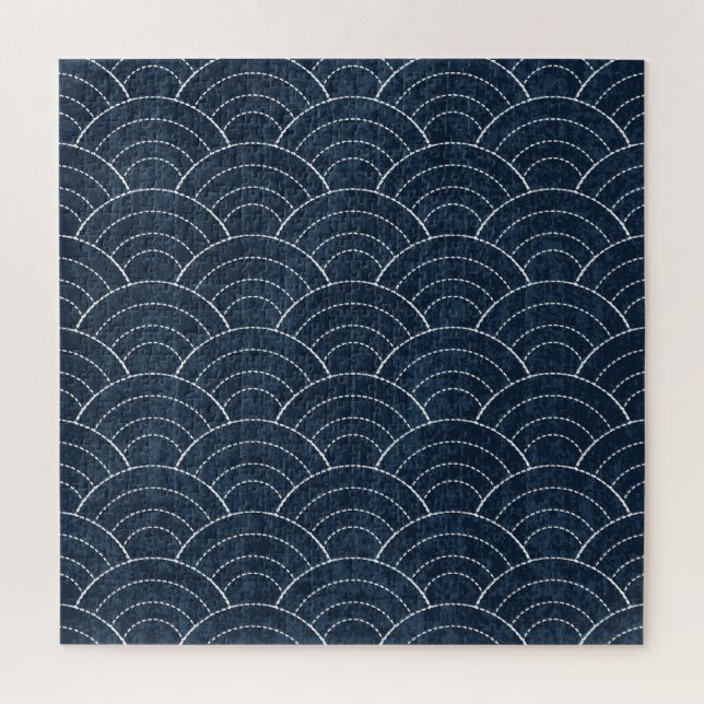 Sashiko Stickerei: Indisches japanisches Muster. (Vertikal)