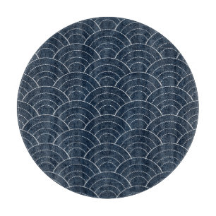 Sashiko Stickerei: Indisches japanisches Muster. Schneidebrett