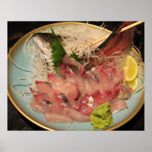 Sashimi 刺 身 ... Japanisches Essen Poster
