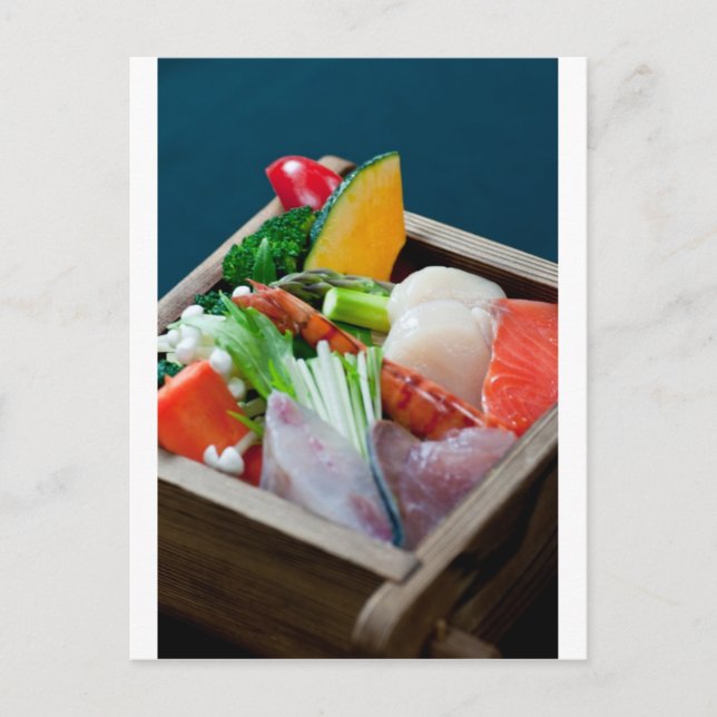 Sashimi in Japan, japanische Küche Postkarte (Vorderseite)