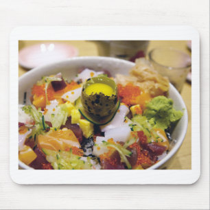 Sashimi Lachs Thunfisch Fisch Meeresfrüchte Kaviar Mousepad