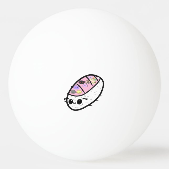 Sashimi Pill Bug Cute Funny Animal Mochis Tischtennisball (Vorderseite)