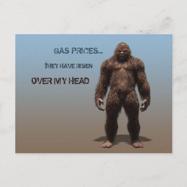 SASKATCH BIGFOOT GANZ - GRUNDANSICHT - NAMEN POSTKARTE (Vorderseite)