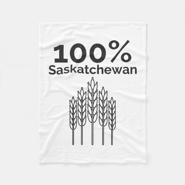 Saskatchewan-Bauer Fleecedecke (Vorderseite)