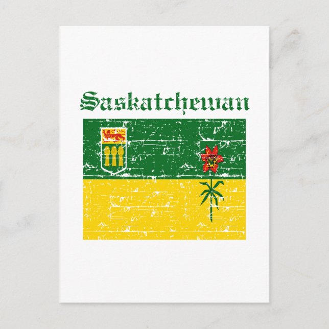 Saskatchewan Canada Flag Design Postkarte (Vorderseite)