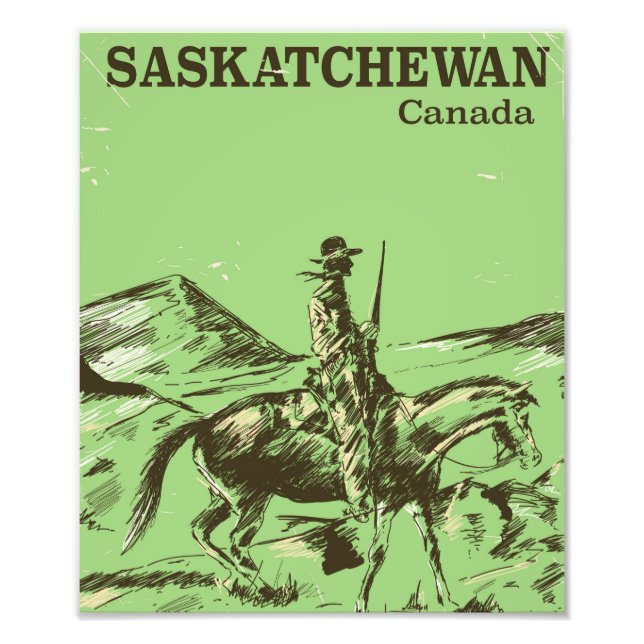 Saskatchewan Canada Vintage Reiseplakat Fotodruck (Vorne)