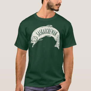 Saskatchewan Fish Wordmark Tan T-Shirt