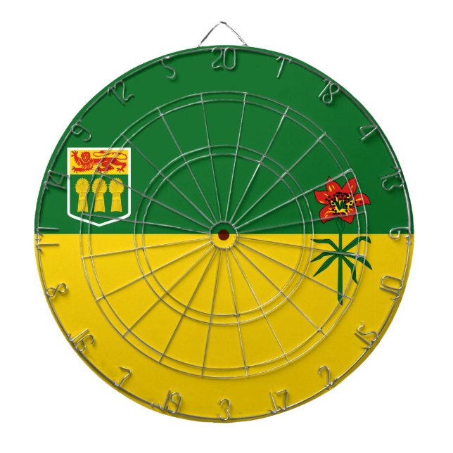 Saskatchewan Flag Dartscheibe (vorne)