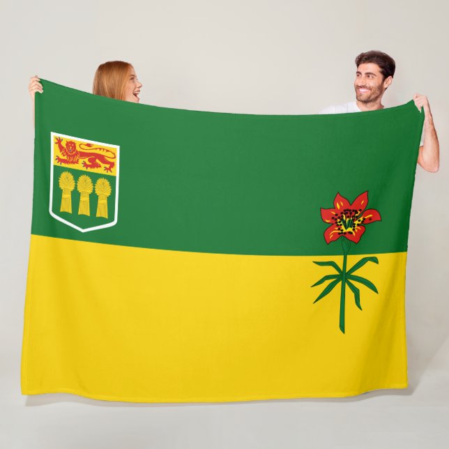 Saskatchewan Flag Fleecedecke (Beispiel)