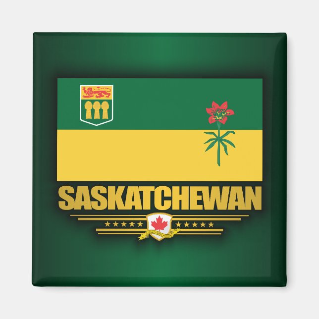Saskatchewan Flag Magnet (Vorne)