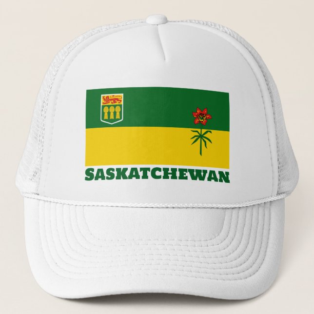 Saskatchewan-Flagge (KANADA) Truckerkappe (Vorderseite)