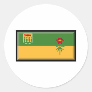 Saskatchewan-Flagge Runder Aufkleber
