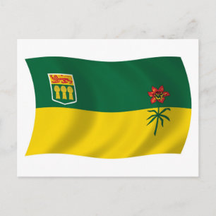 Saskatchewan-Flaggen-Postkarte Postkarte