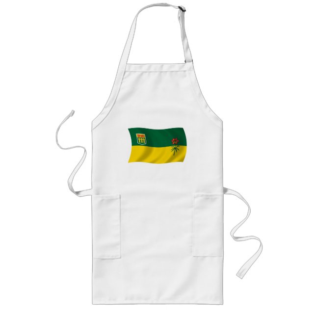 Saskatchewan-Flaggen-Schürze Lange Schürze (Vorne)