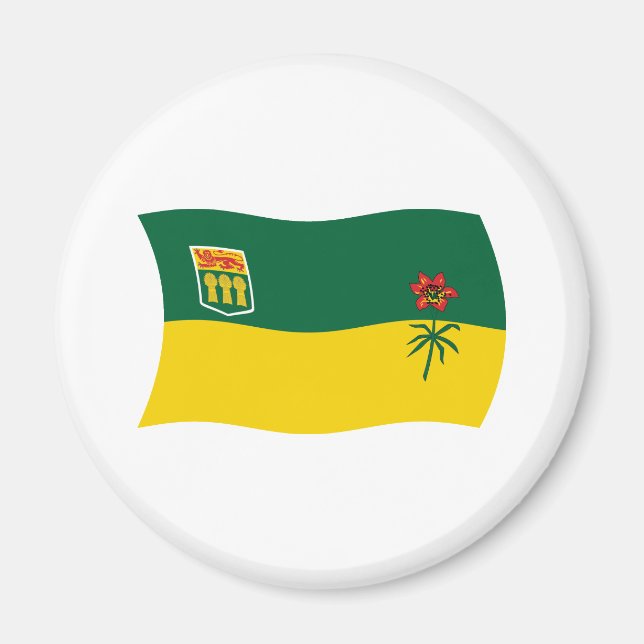 Saskatchewan-Flaggenmagnet Magnet (Vorne)
