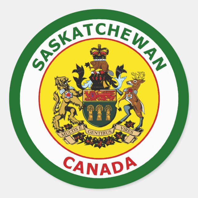 SASKATCHEWAN, KANADA RUNDER AUFKLEBER (Vorderseite)