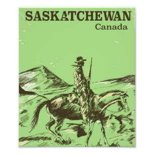 Saskatchewan Kanada Vintage-Reiseposter Fotodruck