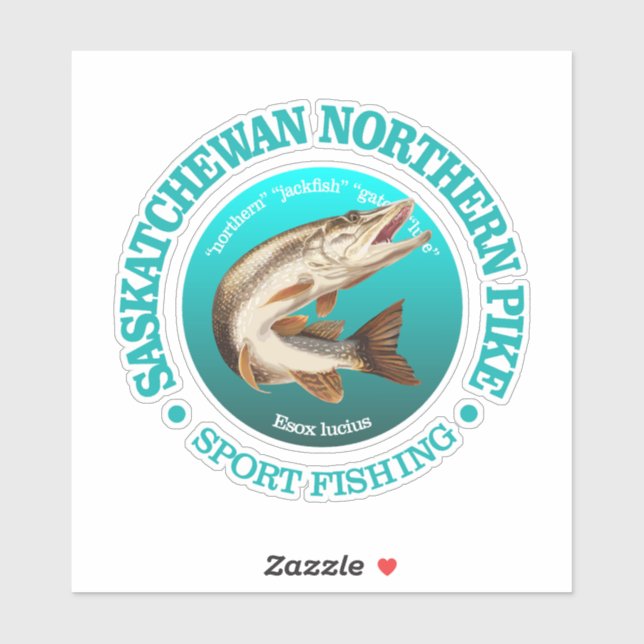 Saskatchewan Pike Fishing Aufkleber (Blatt)