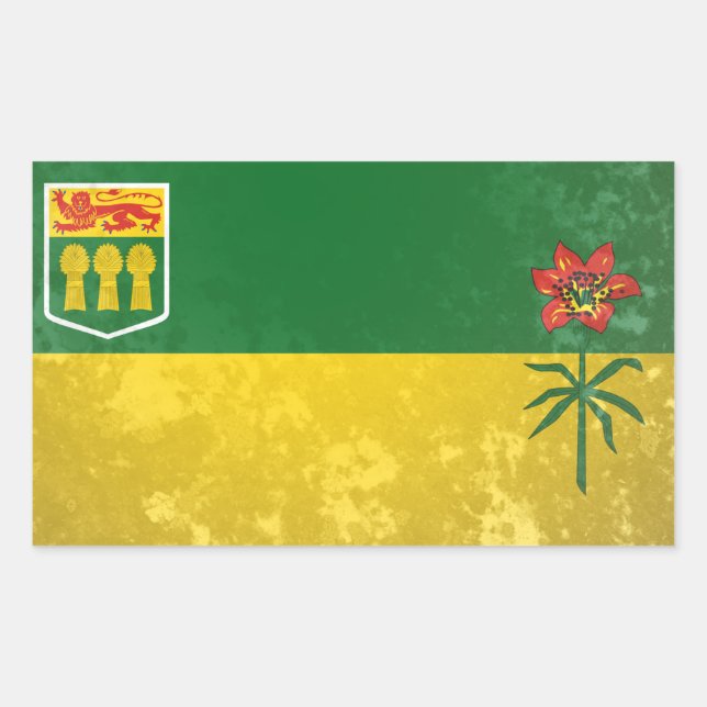 Saskatchewan Rechteckiger Aufkleber (Vorderseite)