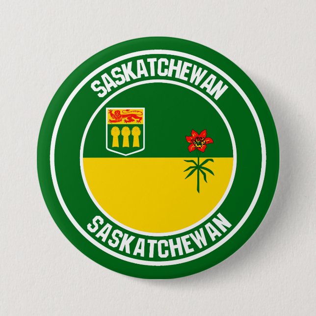 Saskatchewan Round Emblem Button (Vorderseite)