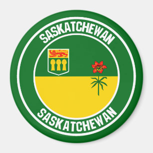 Saskatchewan Round Emblem Magnet