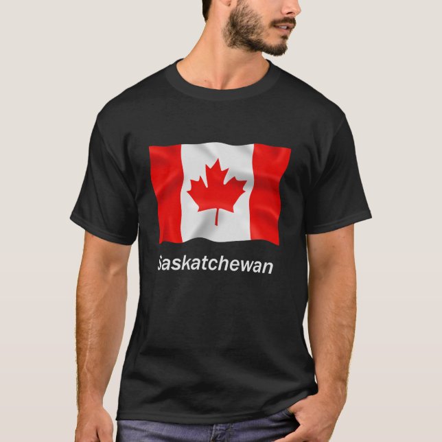 Saskatchewan - T-shirt foncé de base (Devant)