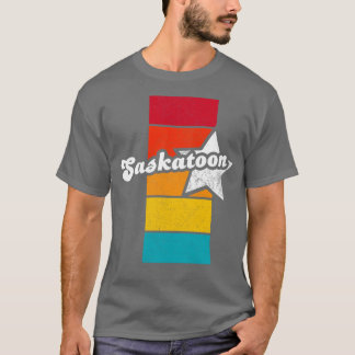 Saskatoon Saskatchewan Canada Vintag Distressed S T-Shirt