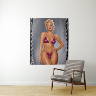 Saskia Von Steinhardt Studioporträt aus der Mitte Wandteppich