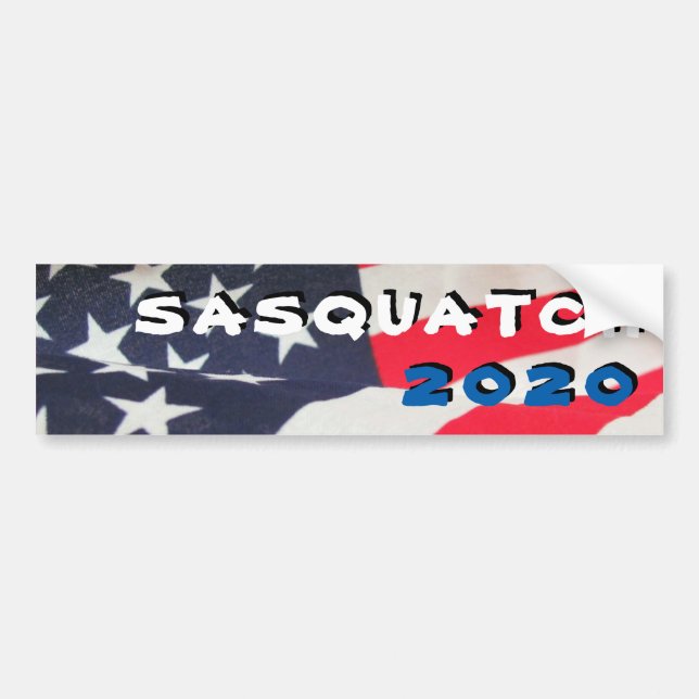 Sasquatch 2020 mit Flagge Autoaufkleber (Vorne)