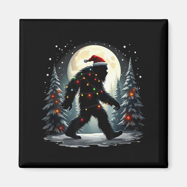 Sasquatch 67 Santa Bigfoot Christmas Tree Funny  Magnet (Vorne)