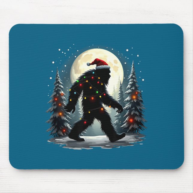 Sasquatch 67 Santa Bigfoot Christmas Tree Funny  Mousepad (Vorne)
