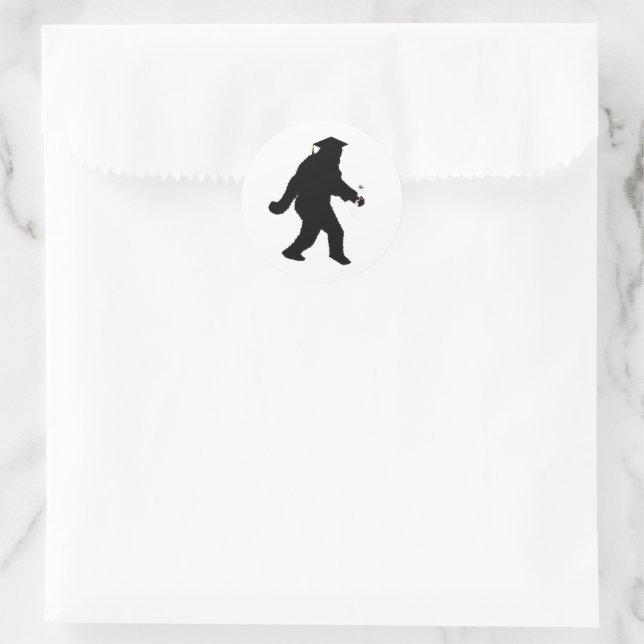 Sasquatch Abschluss Runder Aufkleber (Tasche)