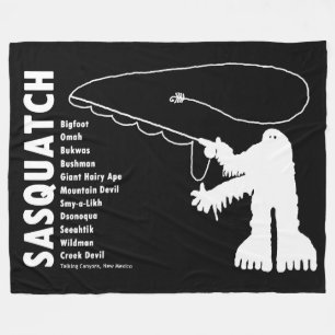 Sasquatch Angler-Petroglyphe Fleecedecke