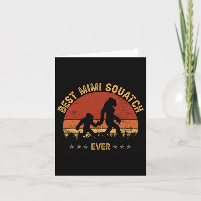 Sasquatch Best Mimi Squatch Ever Bigfoot Oma m Karte (Vorderseite)