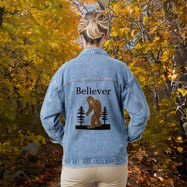 Sasquatch Bigfoot glaubver Jeansjacke (Von Creator hochgeladen)