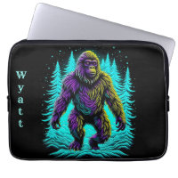 Sasquatch Bigfoot in Aquamarin und schwarz Persona