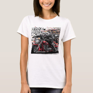 Sasquatch Bigfoot Joyride Motorrad Adventure T-Shirt