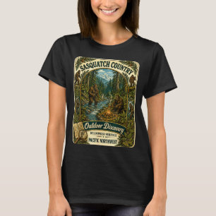 Sasquatch Bigfoot Land Outdoor-Camping Pazifik T-Shirt