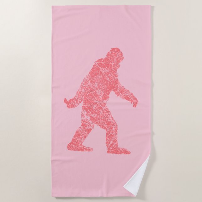 Sasquatch Bigfoot Silhouette Squatchin Strandtuch (Vorderseite)