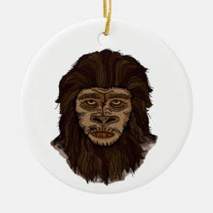 Sasquatch Bigfoot Sumpf Ape Cryptid Monster Keramik Ornament