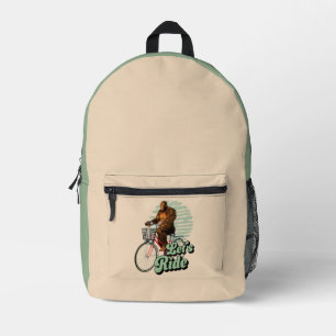 Sasquatch Bike Ride Waldabenteuer Bedruckter Rucksack